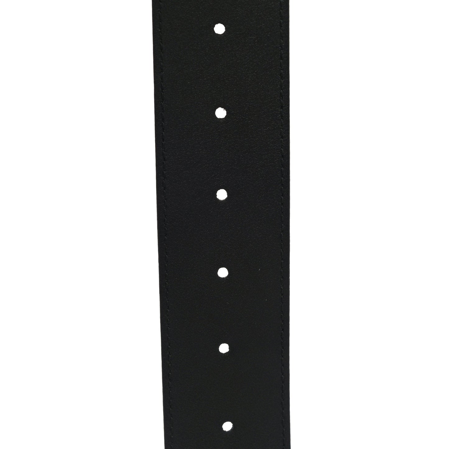 Moon Calfskin Pearl Double G 40mm Belt 85 34 Black Cream