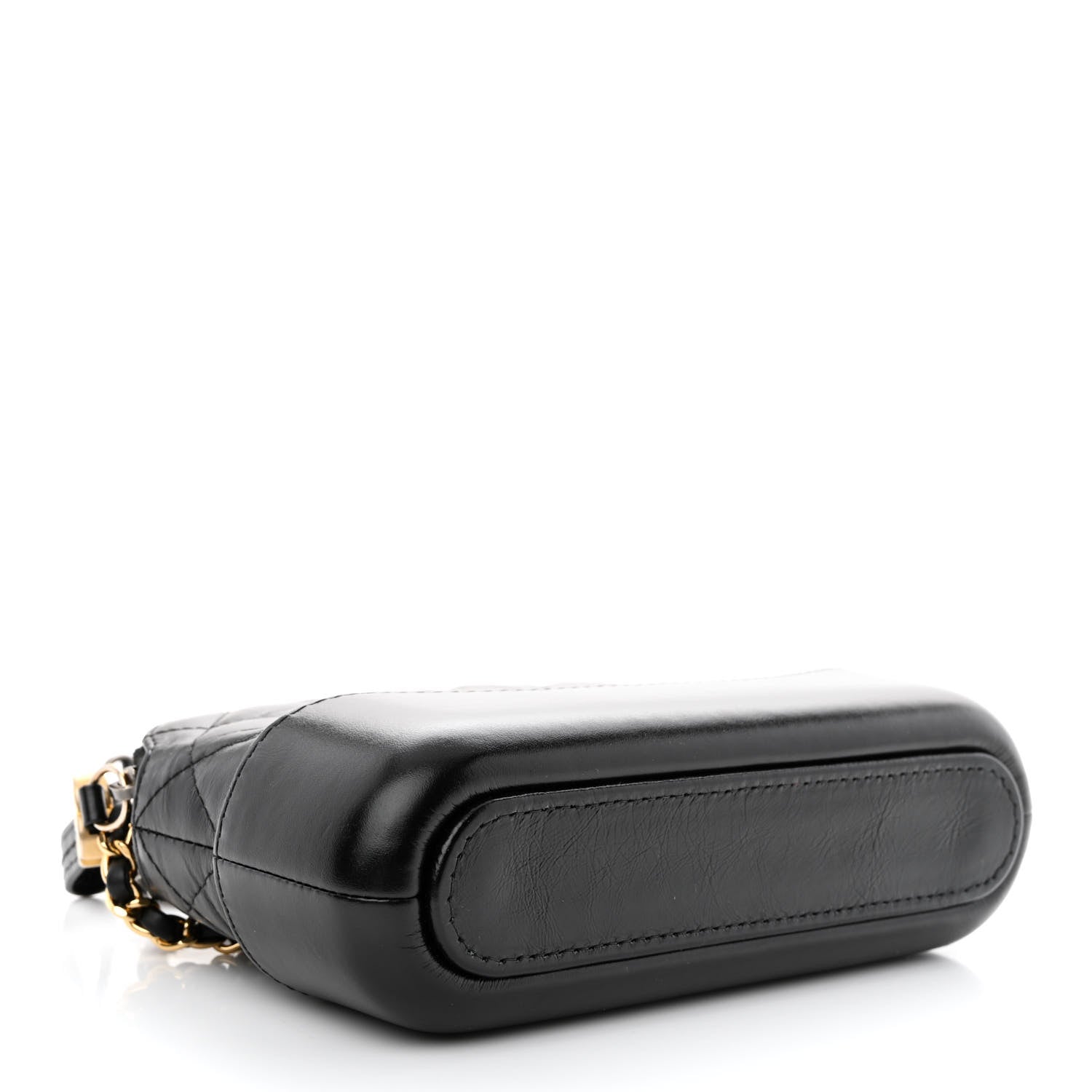 Chanel Aged Calfskin Quilted Small Gabrielle Clutch With Chain Black 4 of 11