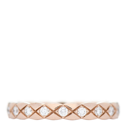Chanel 18K Beige Gold Diamond Mini Coco Crush Ring 56 7.5 1 of 7