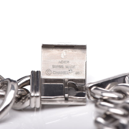 Chanel Stainless Steel 20mm Chain Premiere Quartz Watch Black L 6 of 6