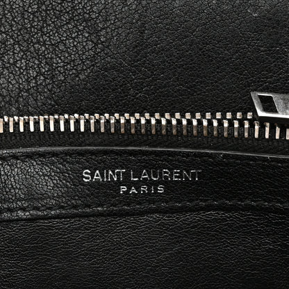 Saint Laurent Calfskin Matelasse Diamond Quilted Monogram Medium College Bag Black 7 of 19