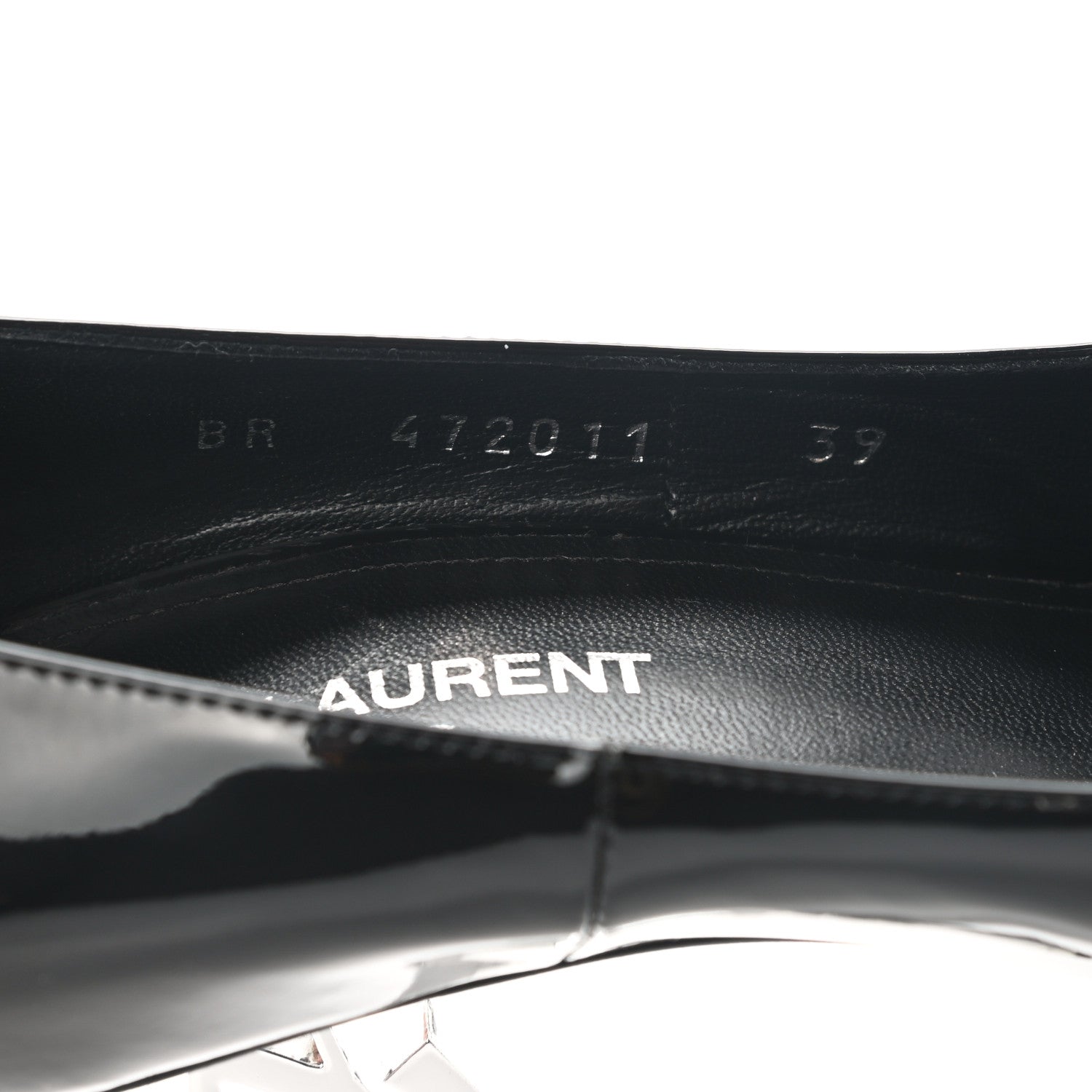 Saint Laurent Patent Opyum 110 Pumps 39 Black Silver 8 of 10