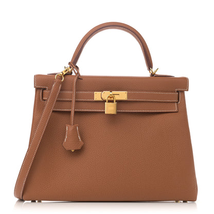 Hermes Togo Kelly Retourne 32 Gold 1 of 10