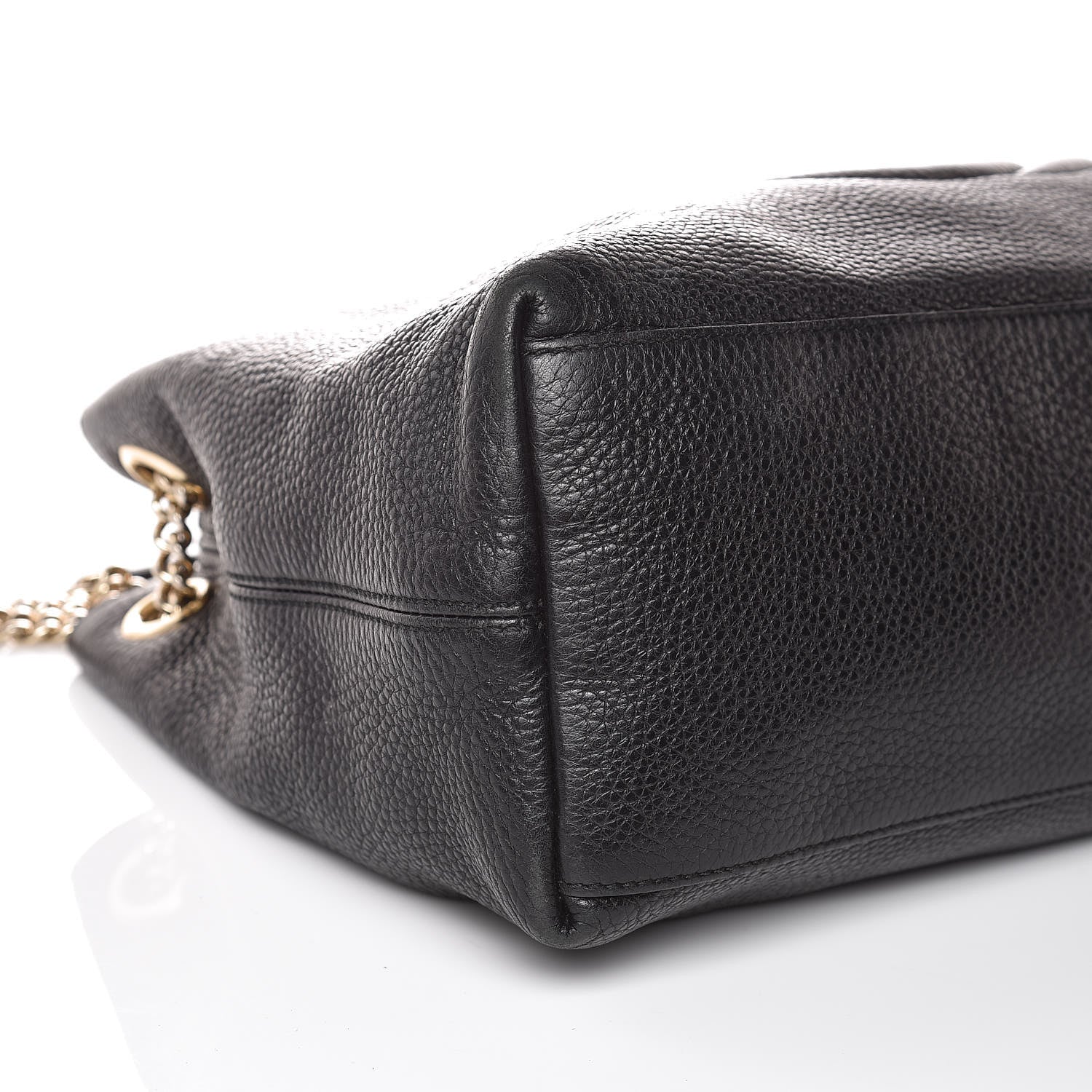 Gucci Pebbled Calfskin Medium Soho Chain Shoulder Bag Black 5 of 16