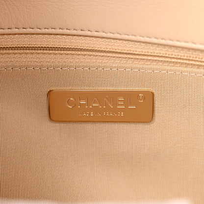 Chanel Goatskin Quilted Large Chanel 19 Flap Beige 6 of 11