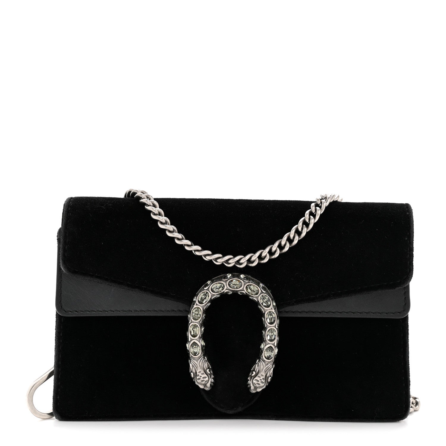 Gucci Velvet Super Mini Dionysus Shoulder Bag Black 1 of 11