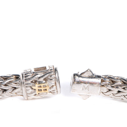 John Hardy Sterling Silver Pave Diamonds Medium Classic Chain Clasp Bracelet 5 of 5