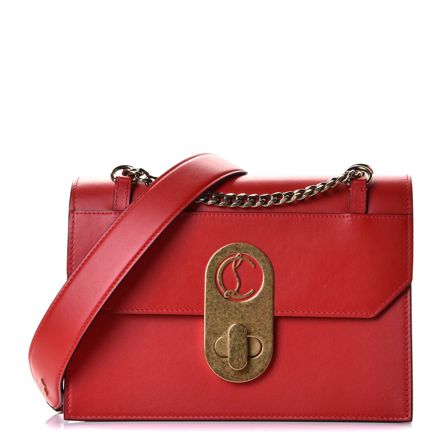 Christian Louboutin Calfskin Large Elisa Shoulder Bag Loubi 1 of 5