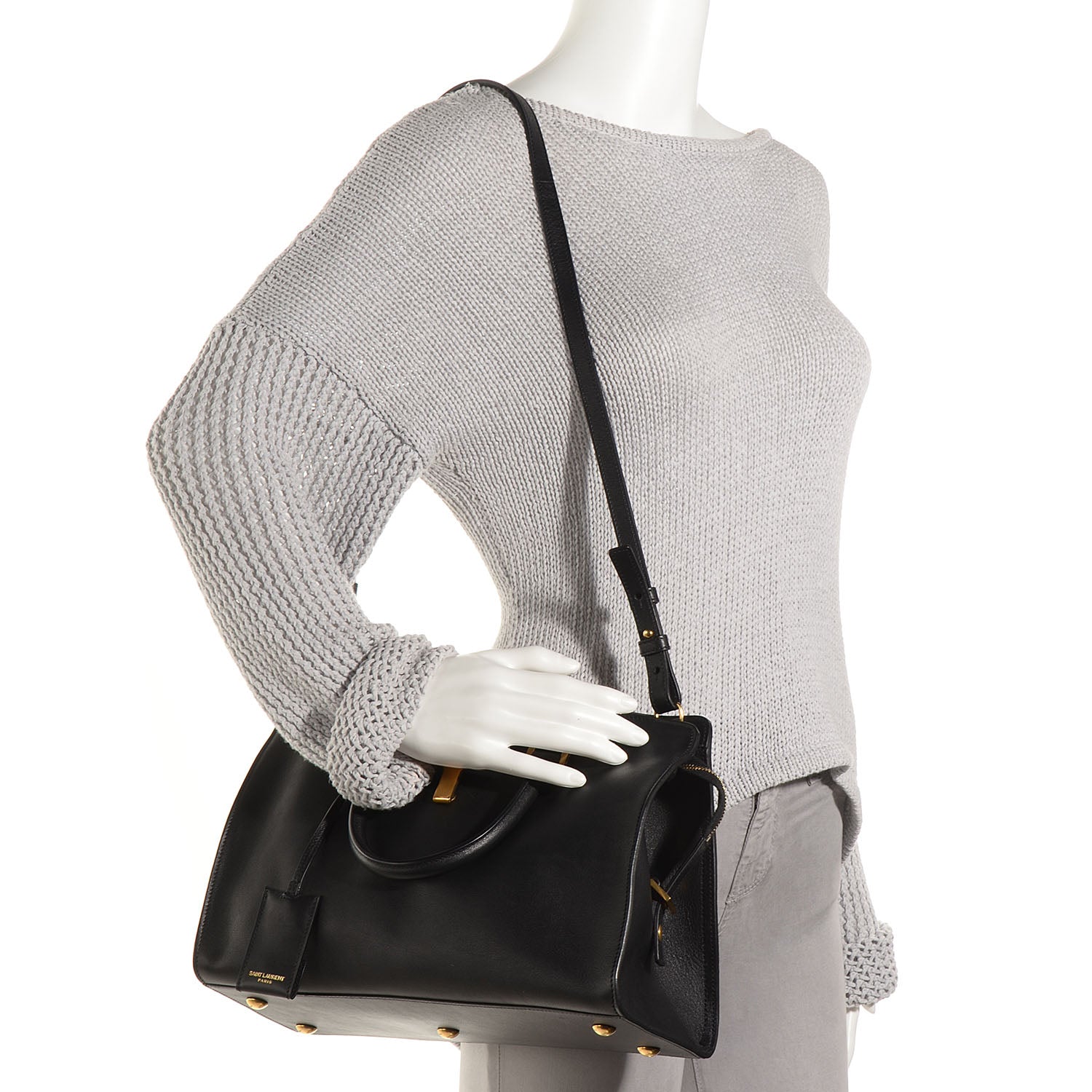 Saint Laurent Calfskin Small Classic Y Cabas Black 2 of 7