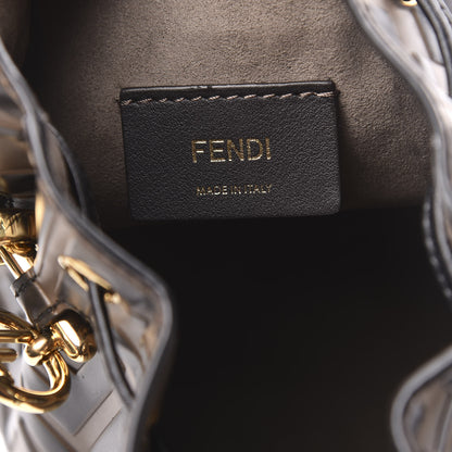 Fendi Vitello Liberty F is Fendi Bi-Color FF 1974 Embossed Mini Mon Tresor Bucket Bag Maya Black 6 of 10