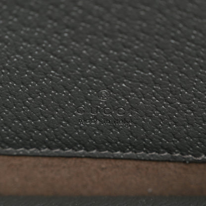 Gucci GG Supreme Monogram Textured Dollar Calfskin Mini New Basket Shoulder Bag Black Grey 6 of 9