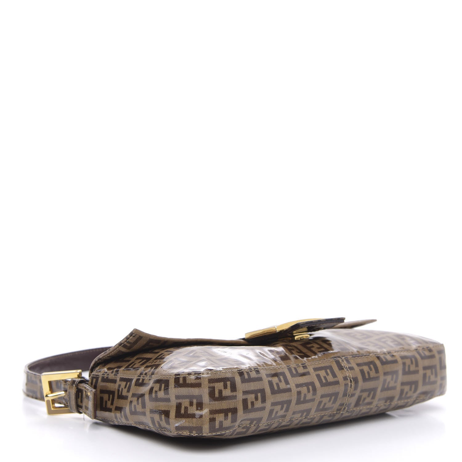 Fendi Vinyl Zucchino Baguette Tobacco 4 of 9
