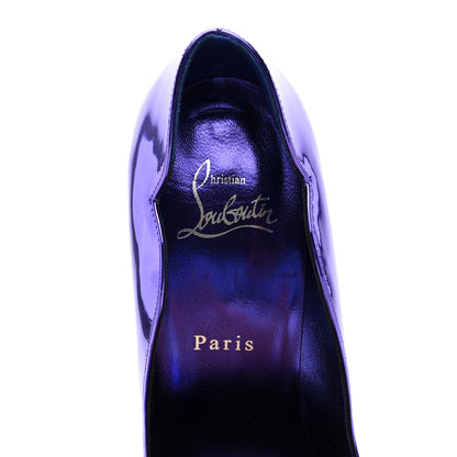 Christian Louboutin Metallic Patent Hot Chick 100 Pumps 38 Purple 7 of 7