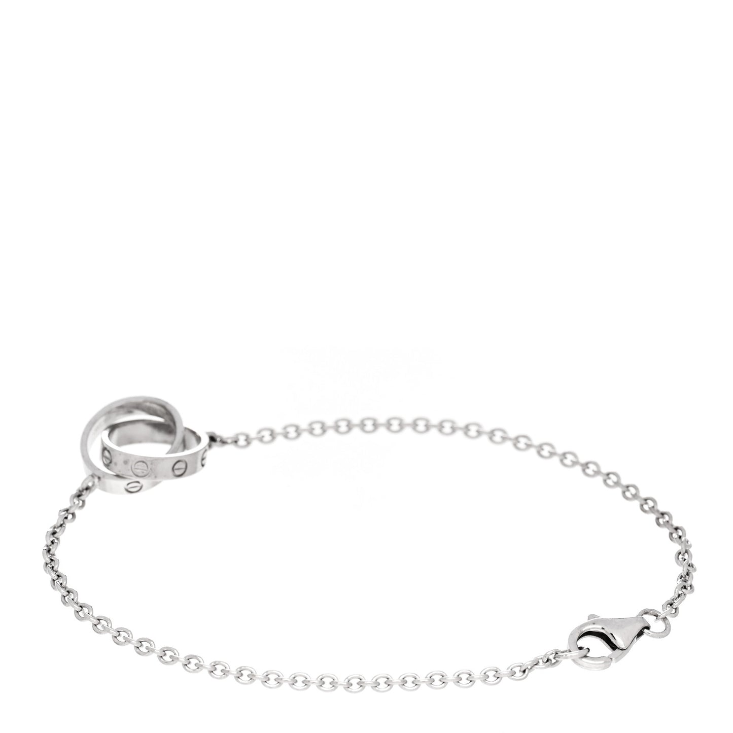 18K White Gold Interlocking LOVE Bracelet