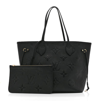 Louis Vuitton Empreinte Monogram Giant Neverfull MM Black 3 of 11