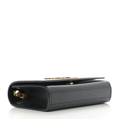 Saint Laurent Grain De Poudre Small Monogram Kate Satchel Black 4 of 10
