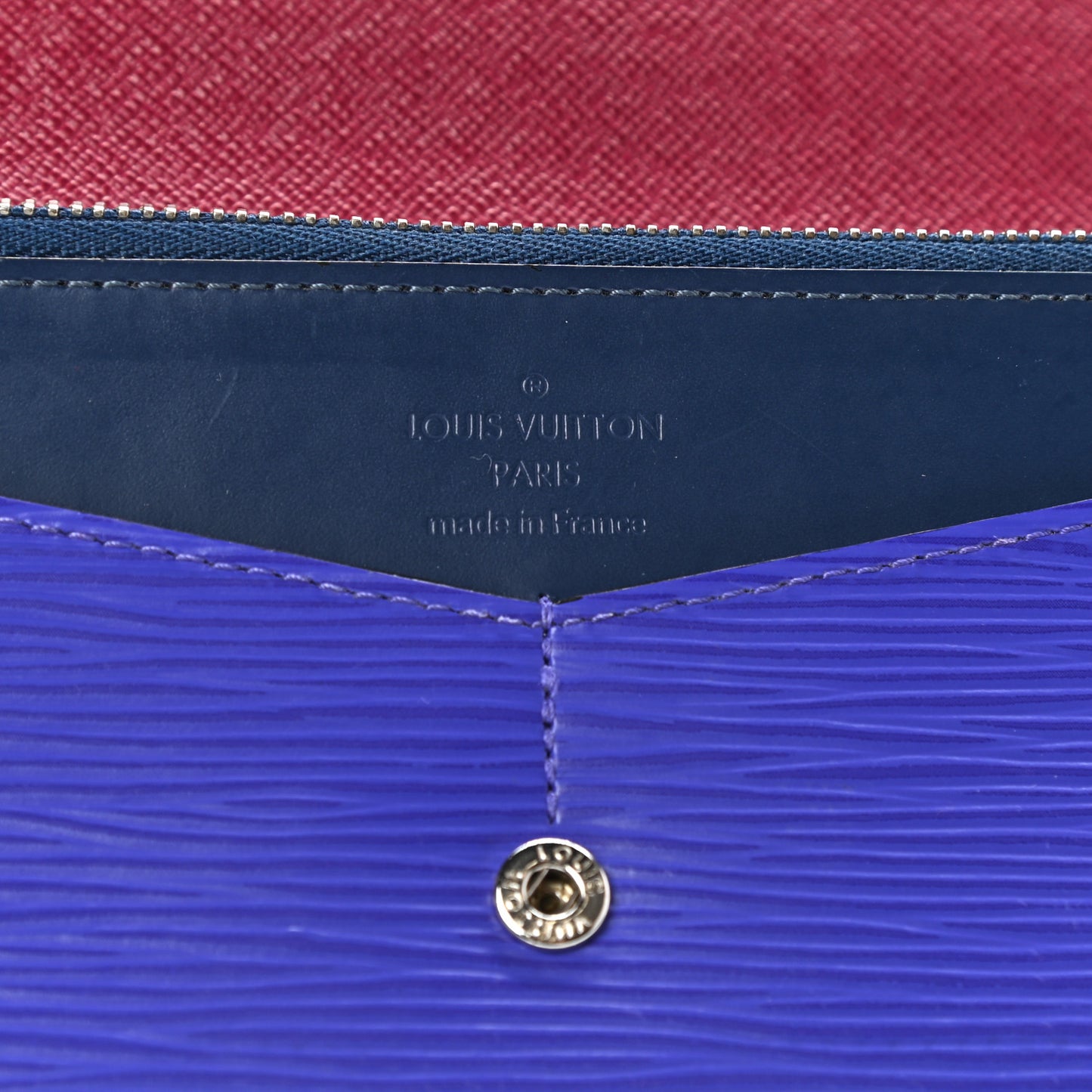 Epi Flore Tri-Color Wallet Fuchsia