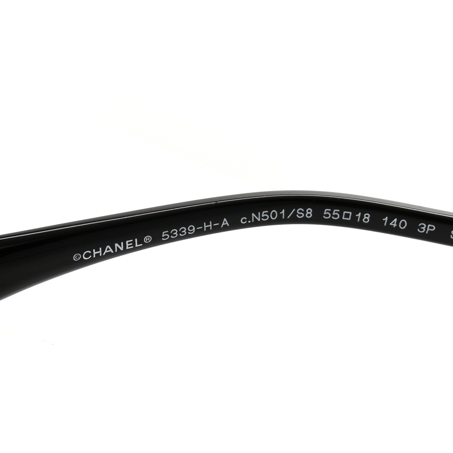 Chanel Acetate Polarized Butterfly Winter Pearl Sunglasses 5339-H Black 5 of 8