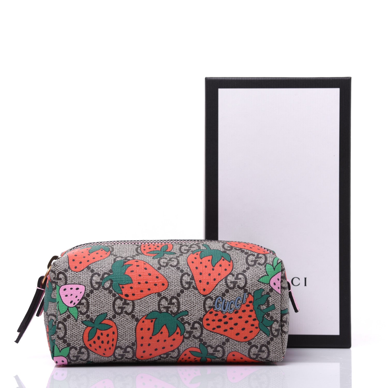 Gucci GG Supreme Monogram Strawberry Cosmetic Case 12 of 12