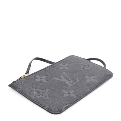 Louis Vuitton Empreinte Monogram Giant Neverfull MM Pochette Black 3 of 9
