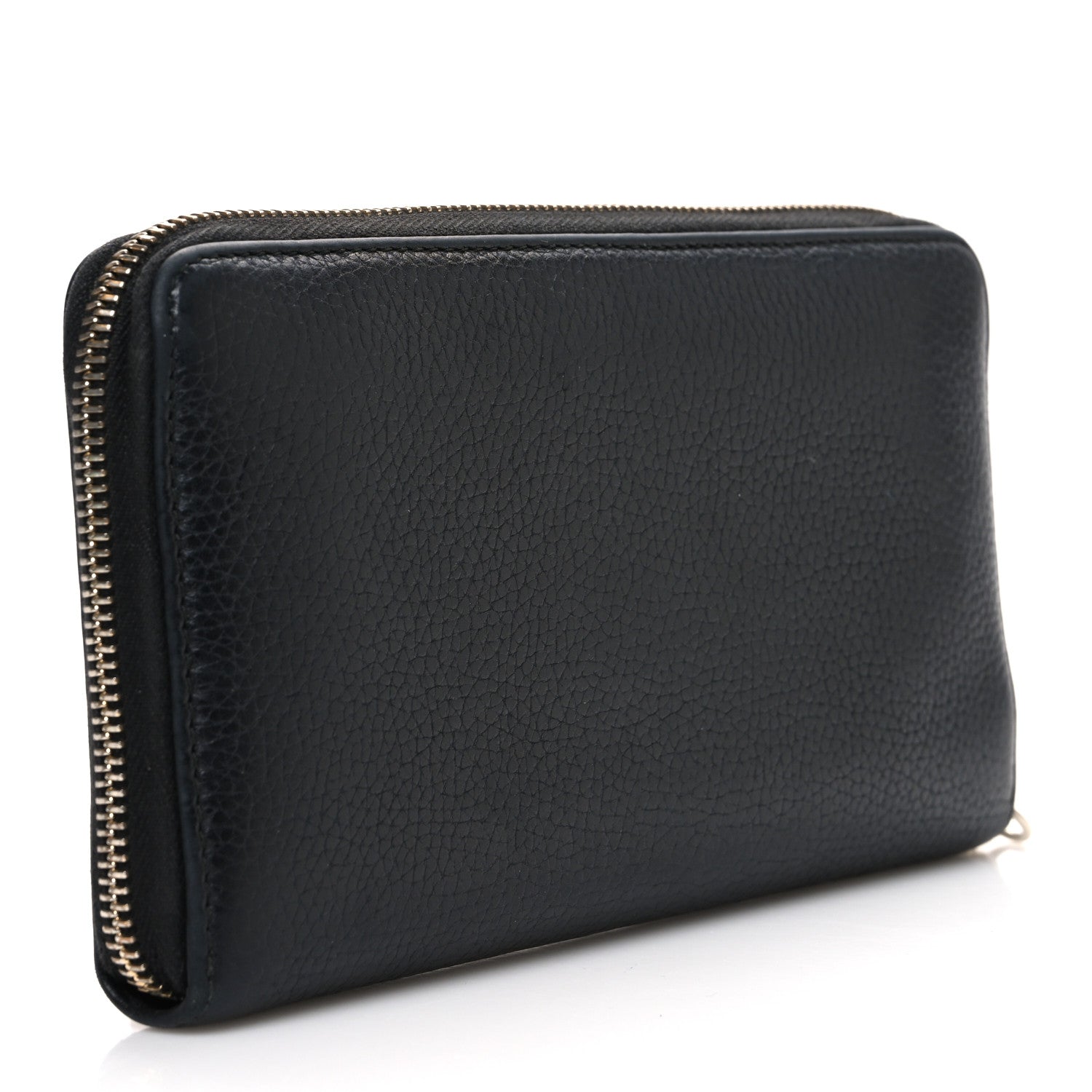 Gucci Pebbled Calfskin Soho Zip Around Wallet Black 3 of 7