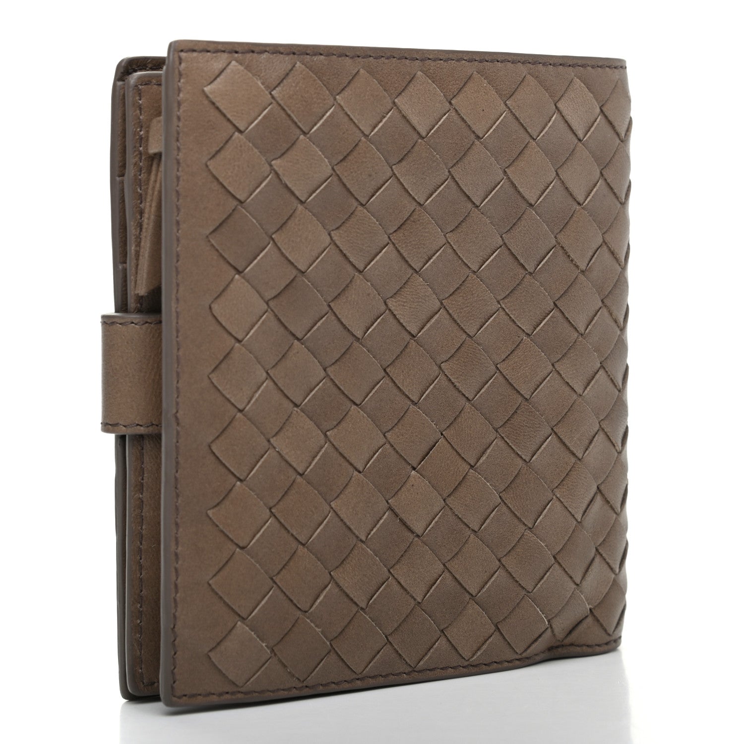 Bottega Veneta Nappa Intrecciato French Compact Wallet Ash 3 of 7