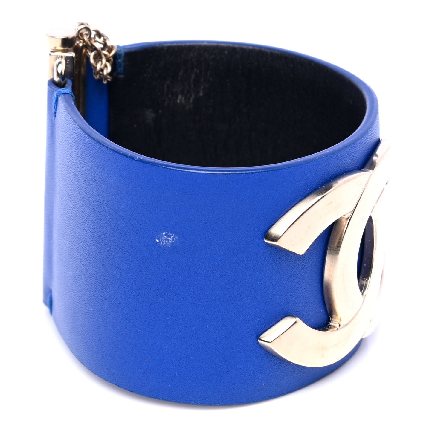 Calfskin CC Wide Cuff M Blue