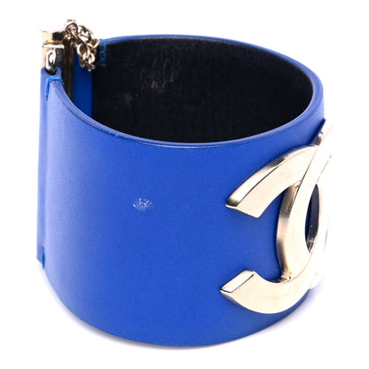 Chanel Calfskin CC Wide Cuff M Blue 3 of 5