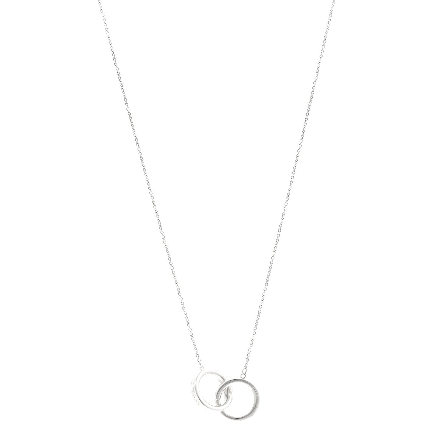 Tiffany Sterling Silver 1837 Interlocking Circles Pendant Necklace 1 of 5