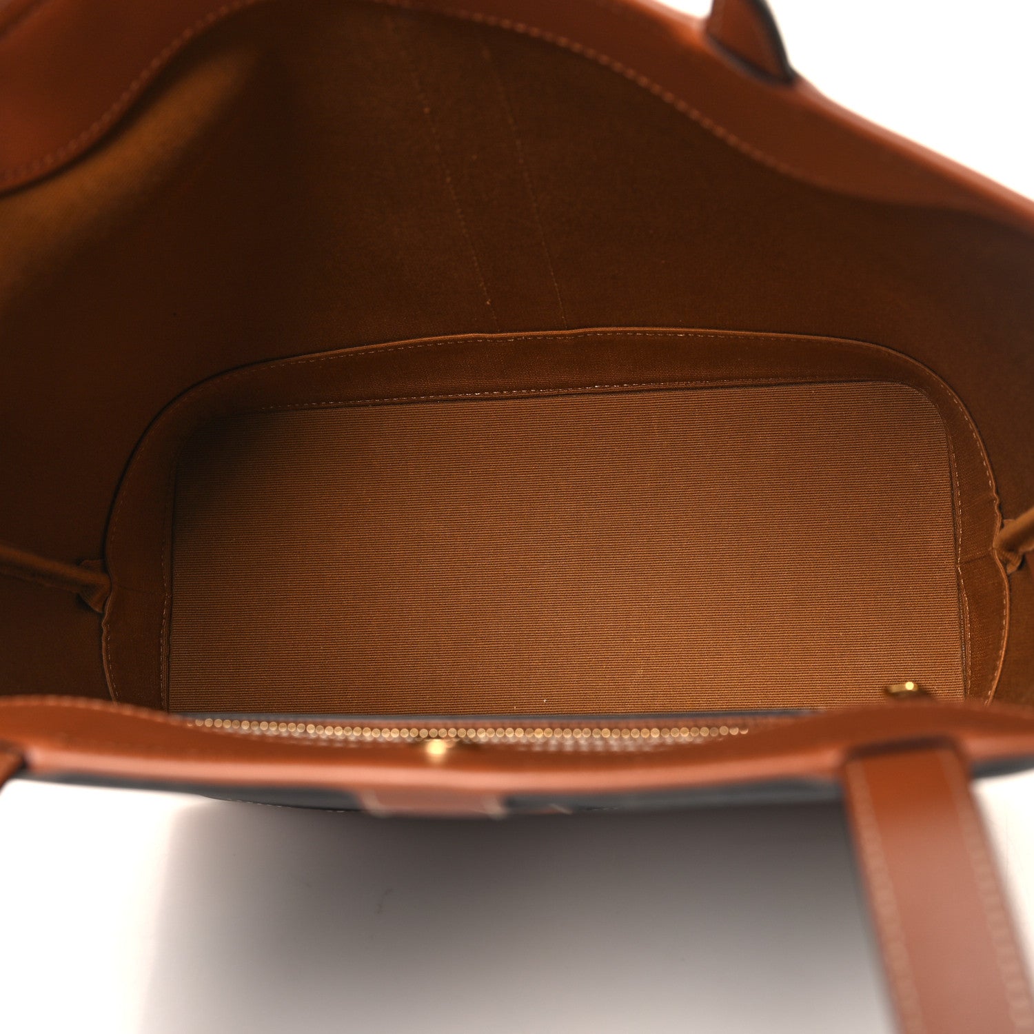 Celine Triomphe Canvas Calfskin Small Cabas Bag Tan 5 of 10