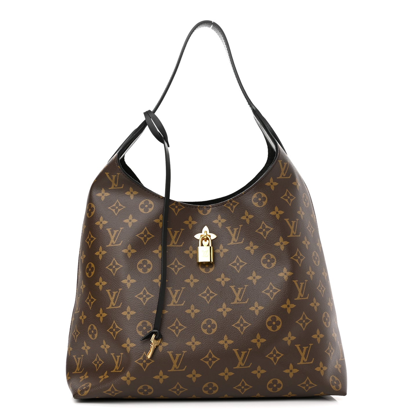 Monogram Flower Hobo Black