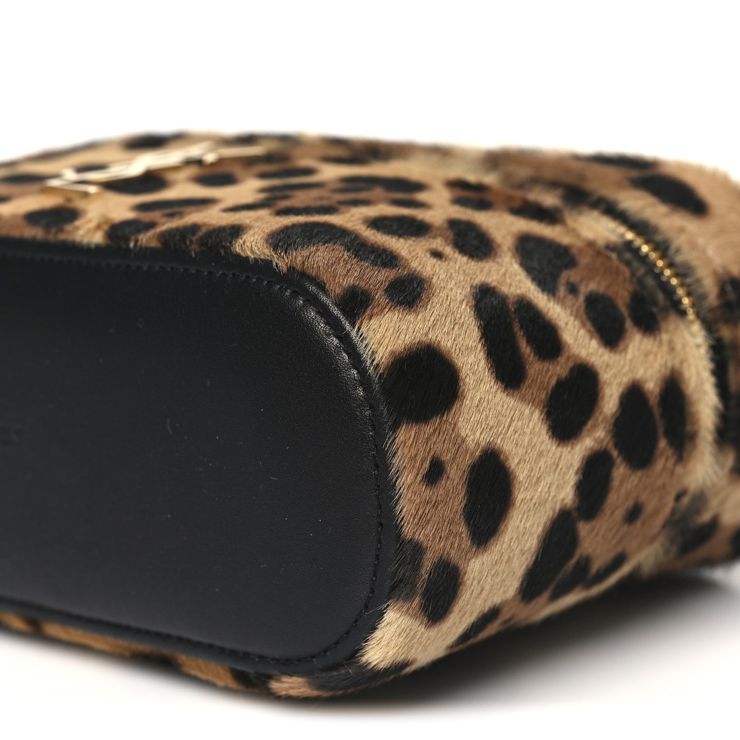 Saint Laurent Pony Hair Leopard Print Mini Gaby Vanity Case Brown Black 10 of 10
