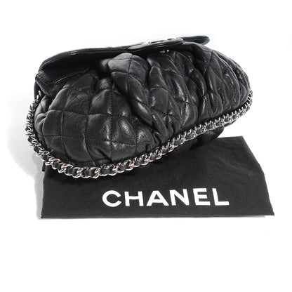 Chanel Washed Lambskin Chain Around Medium Messenger Black 4 of 7