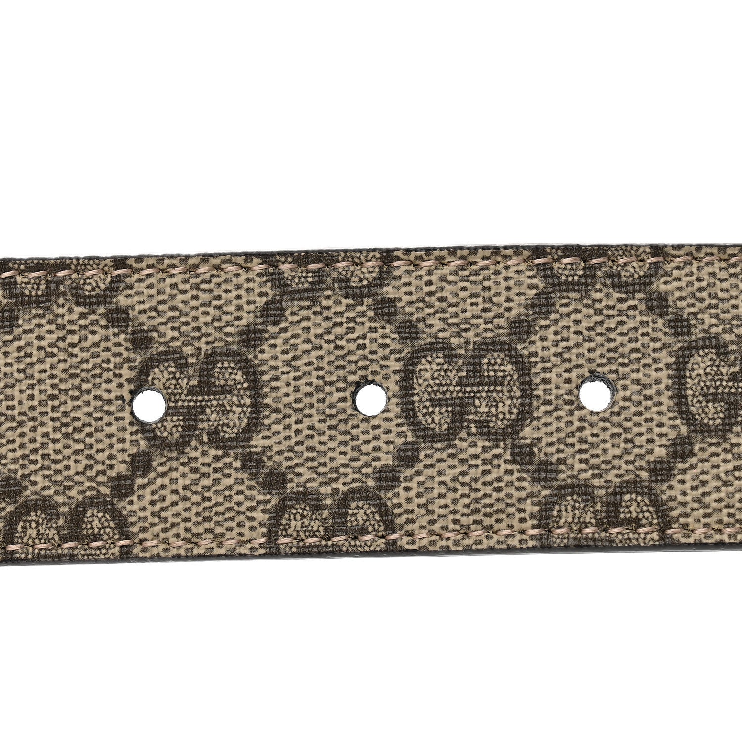 Gucci Supreme Monogram Calfskin Rectangular Belt 80 32 Brown 4 of 5