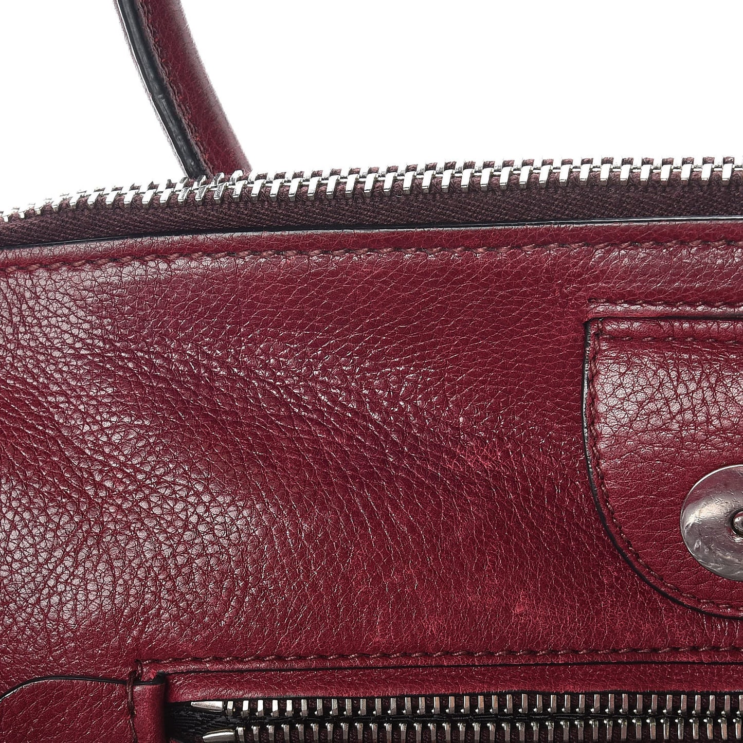 Glace Calfskin Twin Pocket Tote Fuxia