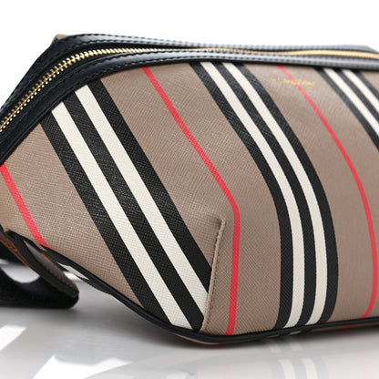 Burberry E-Canvas Icon Stripe Sonny Bum Bag Archive Beige 7 of 9