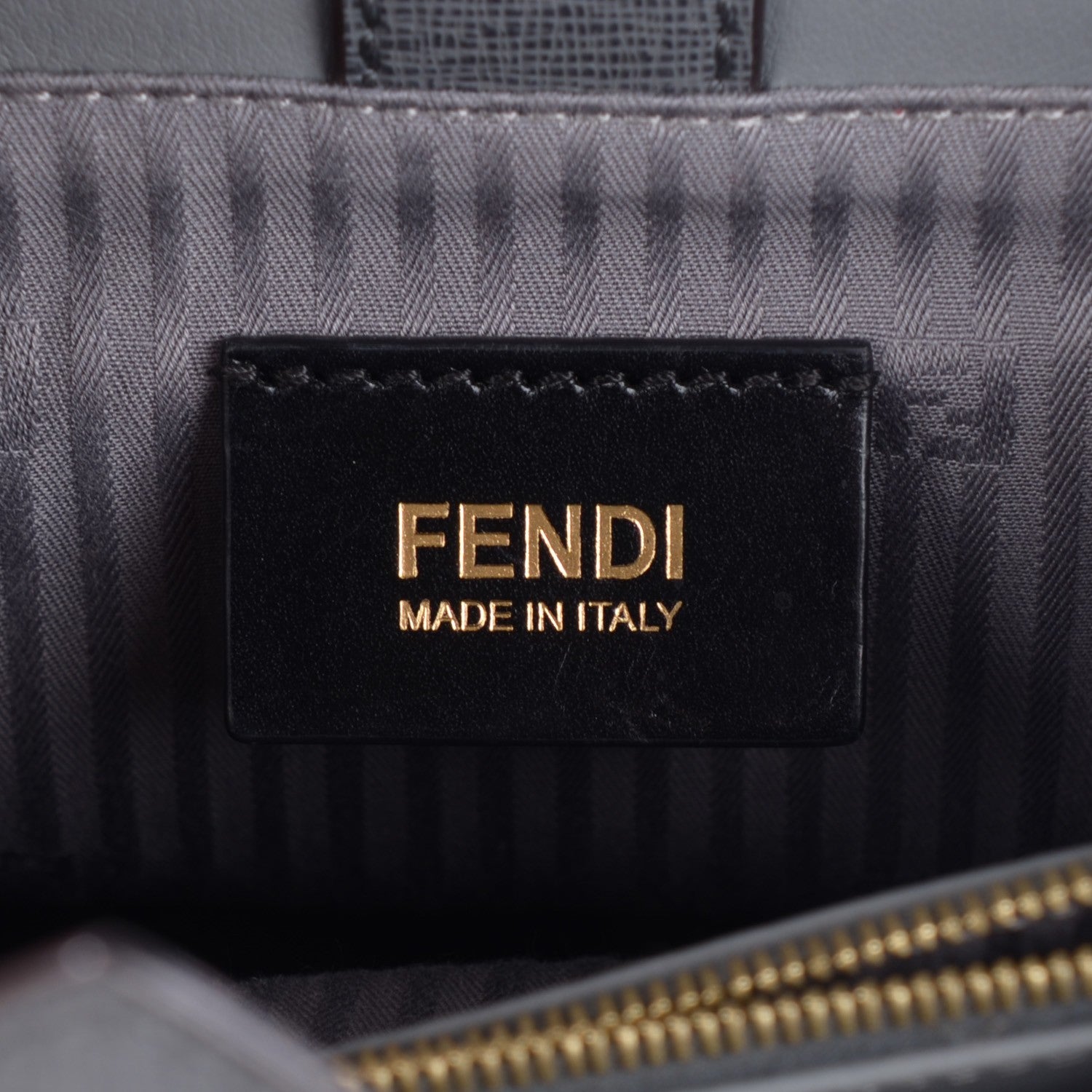 Fendi Vitello Elite Petite 2Jours Tote Grigio Grigio Chiaro 6 of 9