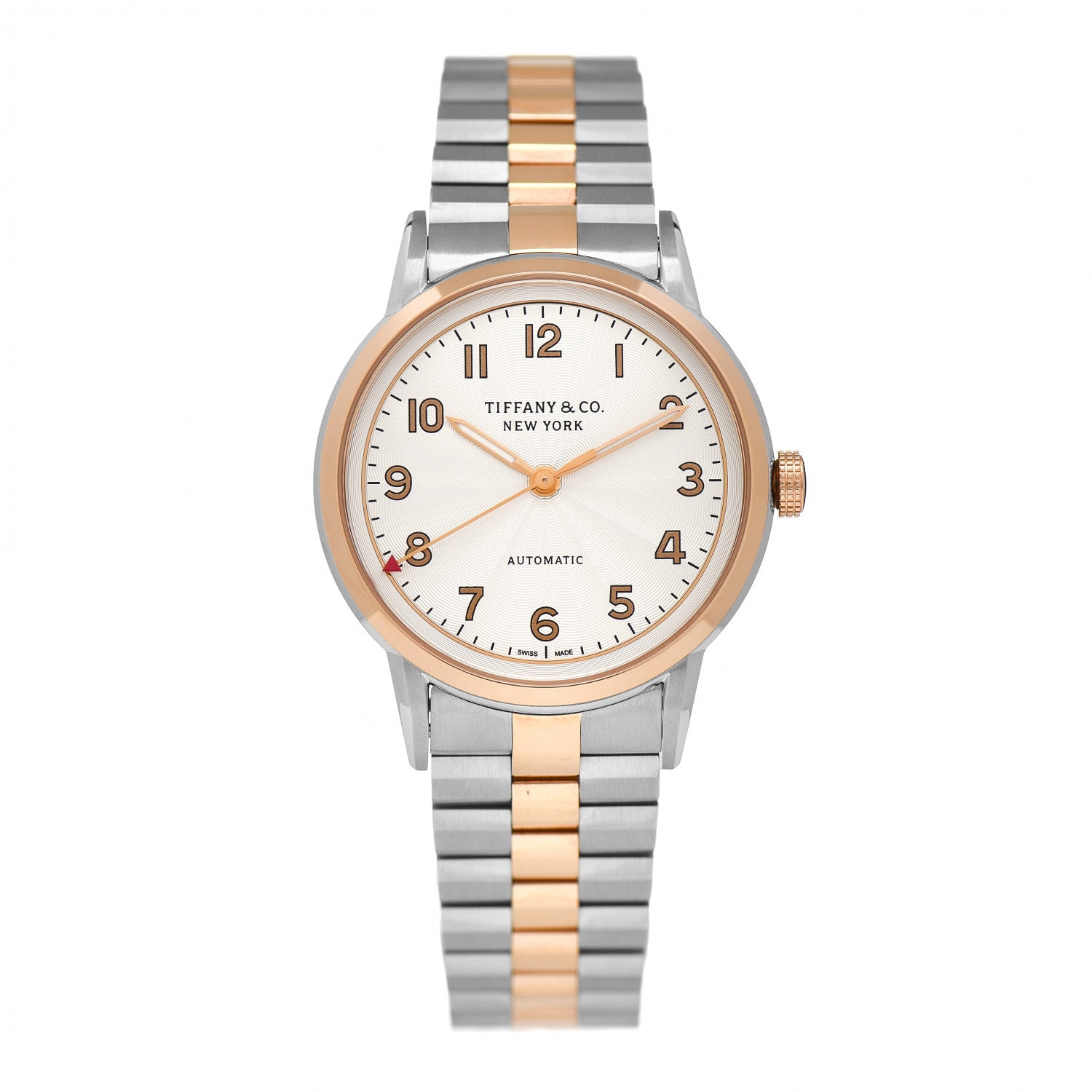 Tiffany Stainless Steel 18K Rose Gold 40mm CT60 3-Hand Automatic Watch 1 of 5