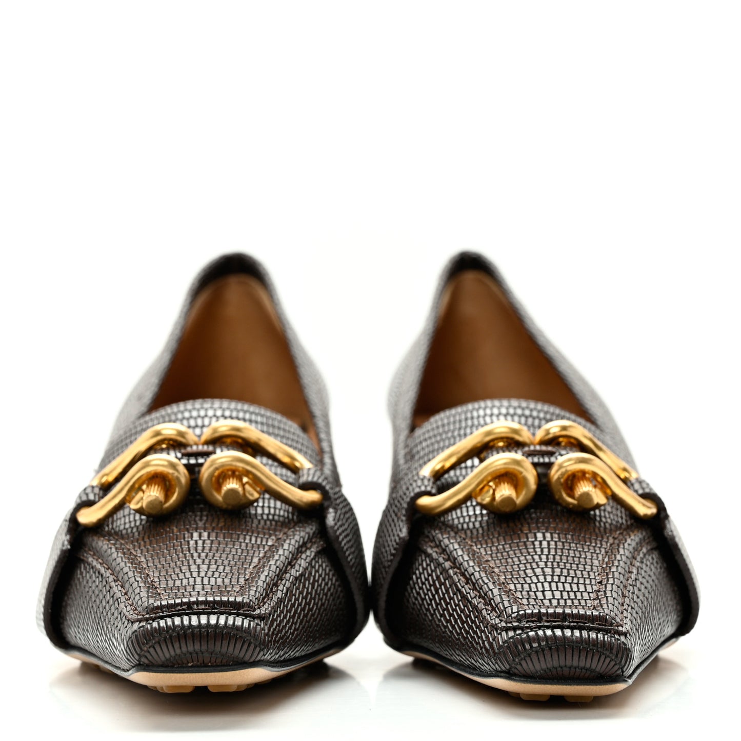 Embossed Madame Pumps 40 Brown