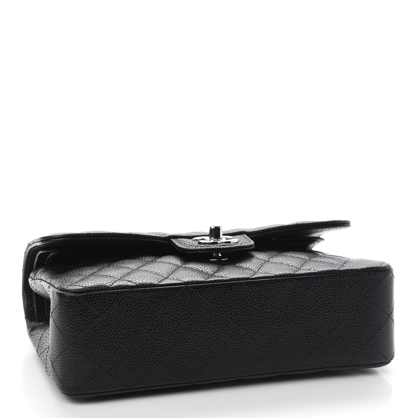 Caviar Quilted Small Double Flap Black