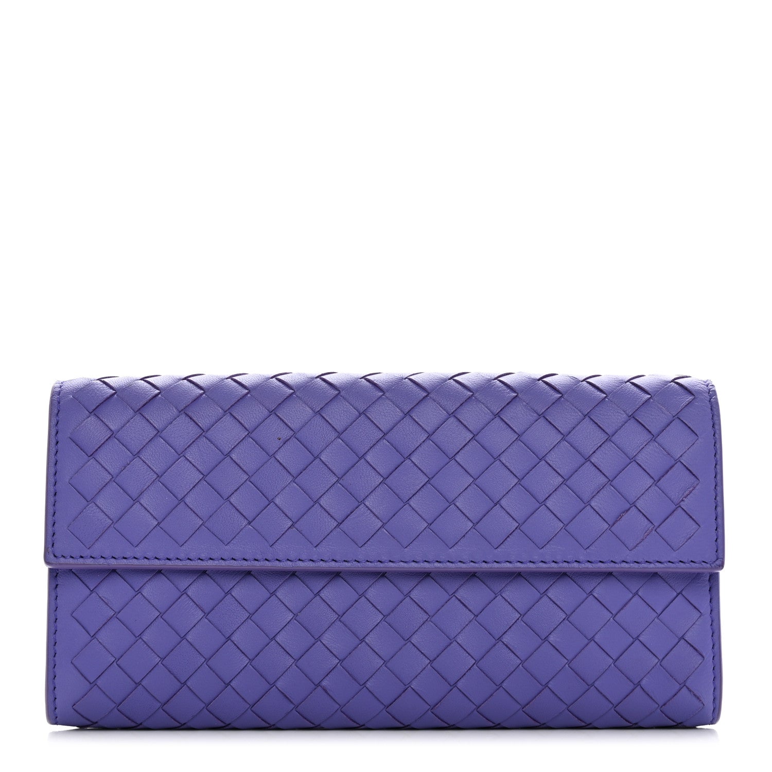 Bottega Veneta Nappa Intrecciato Continental Flap Wallet Lavender 1 of 7