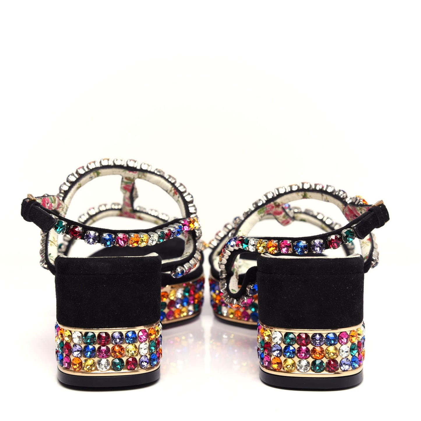 Kid Scamosciato Crystal Mira Platform Sandals 39 Multicolor