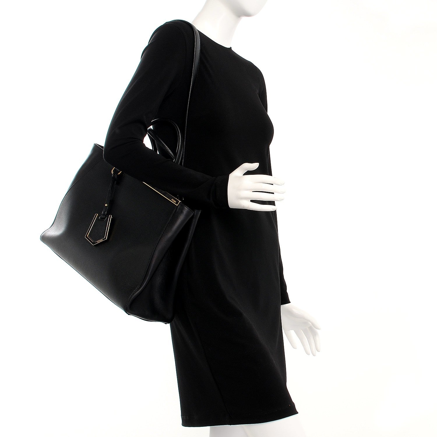 Fendi Vitello Elite Regular 2Jours Tote Black 2 of 11