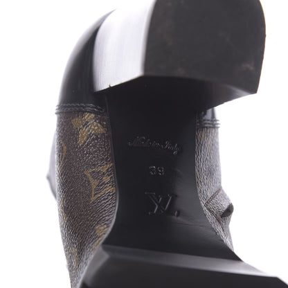 Louis Vuitton Patent Calfskin Monogram Star Trail Ankle Boots 39 Black 6 of 9