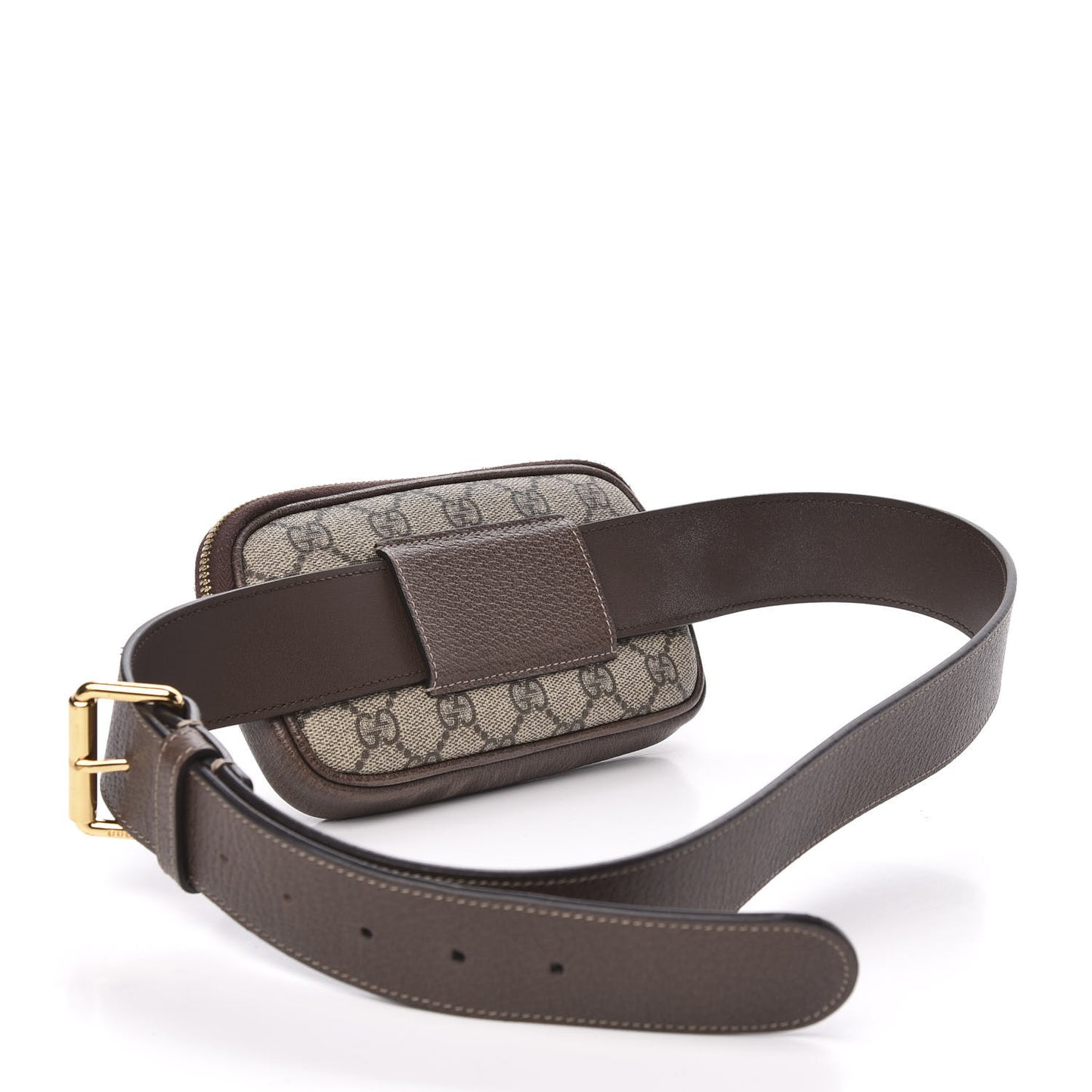 GG Supreme Monogram Ophidia Belted iPhone Case 95 38 Dark Brown