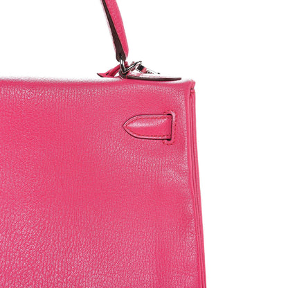 Hermes Chevre Mysore Kelly Retourne 28 Rose Shocking 20 of 41