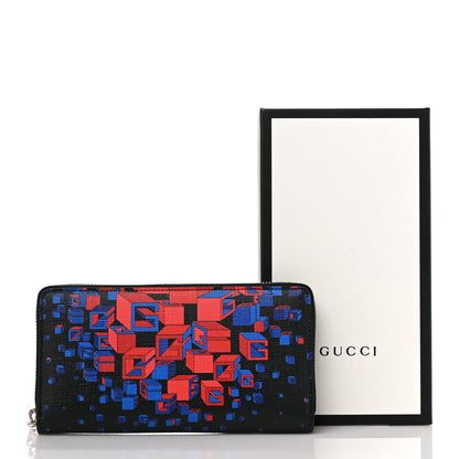 Gucci Calfskin Square G Space Zip Around Wallet Black 10 of 10