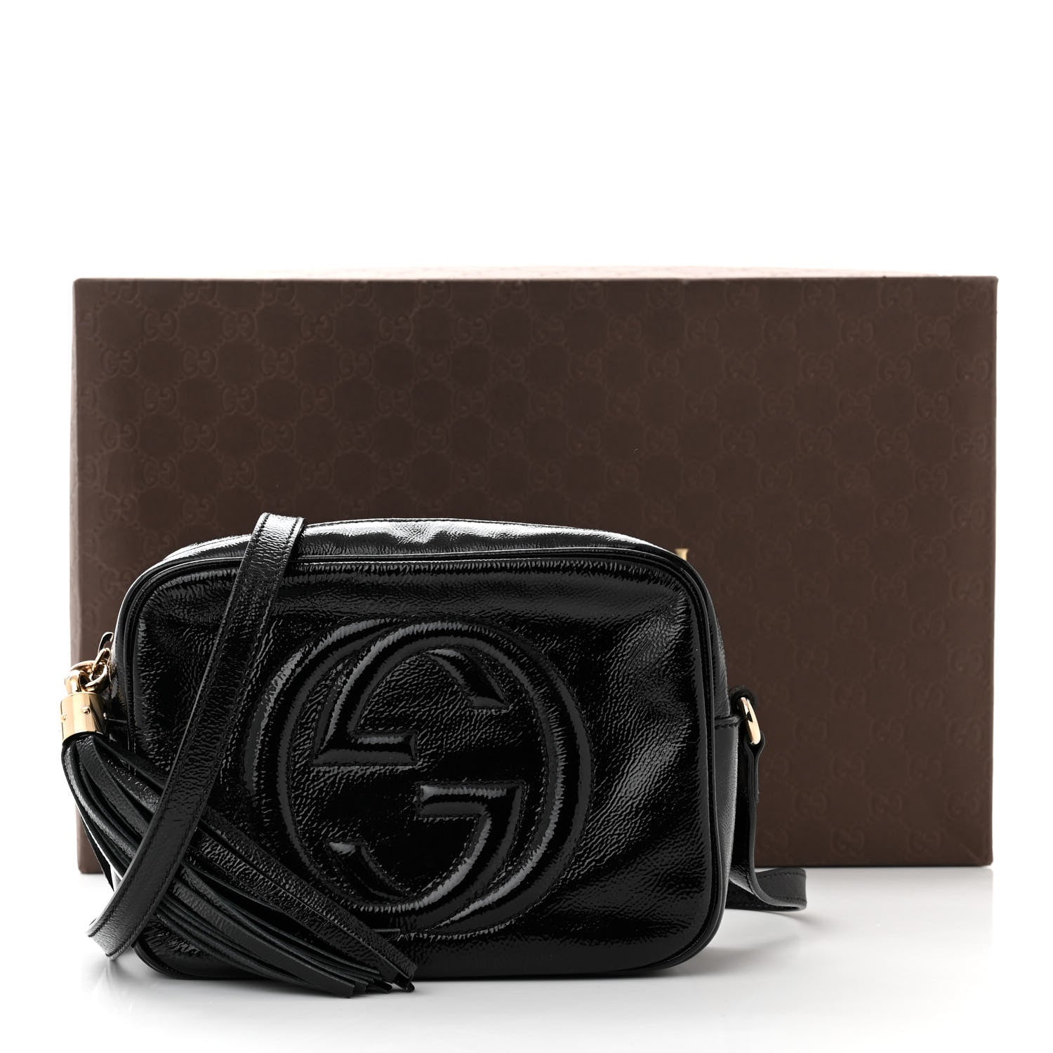 Gucci Soft Patent Small Soho Disco Bag Black 11 of 11