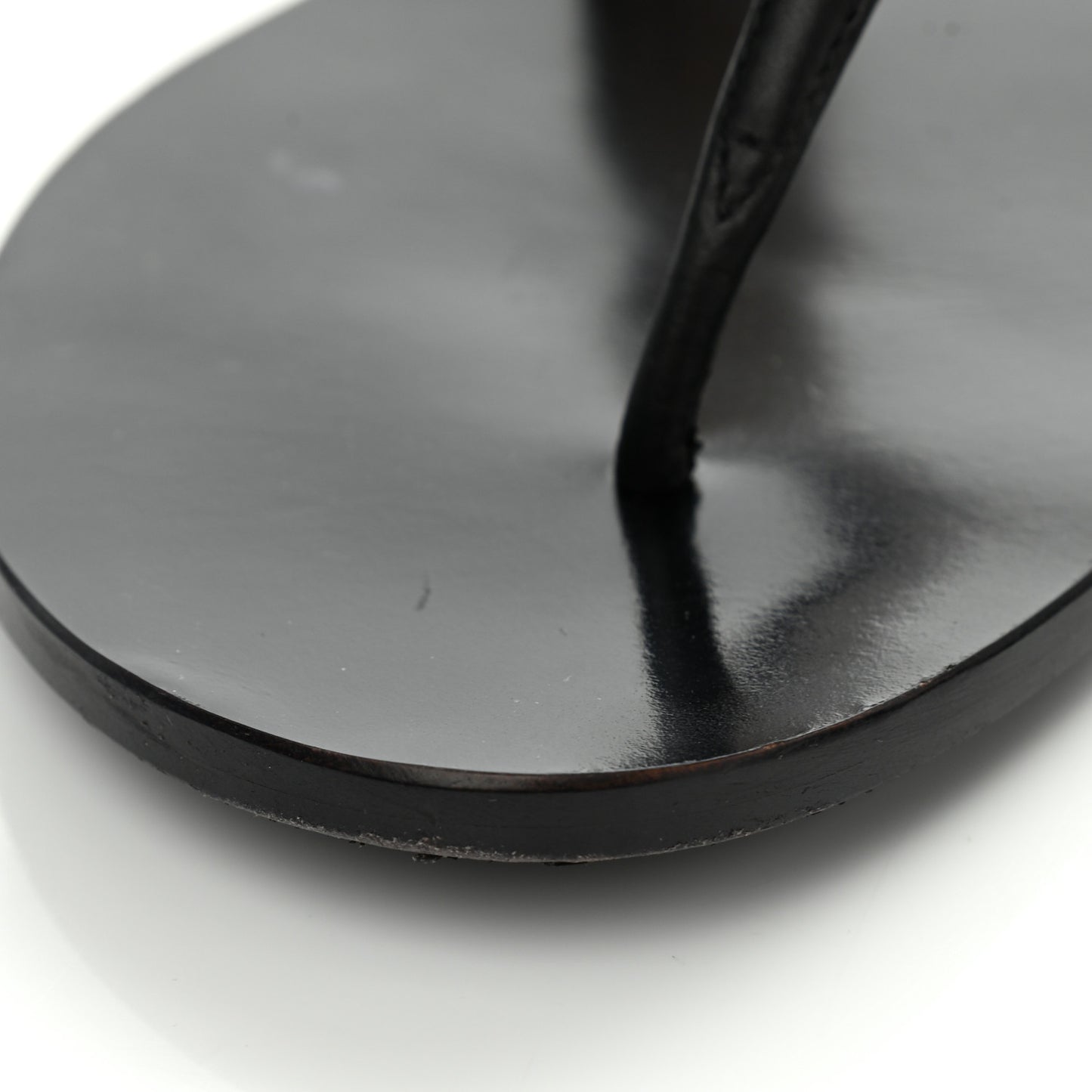 Calfskin GG Marmont Thong Sandals 37 Black