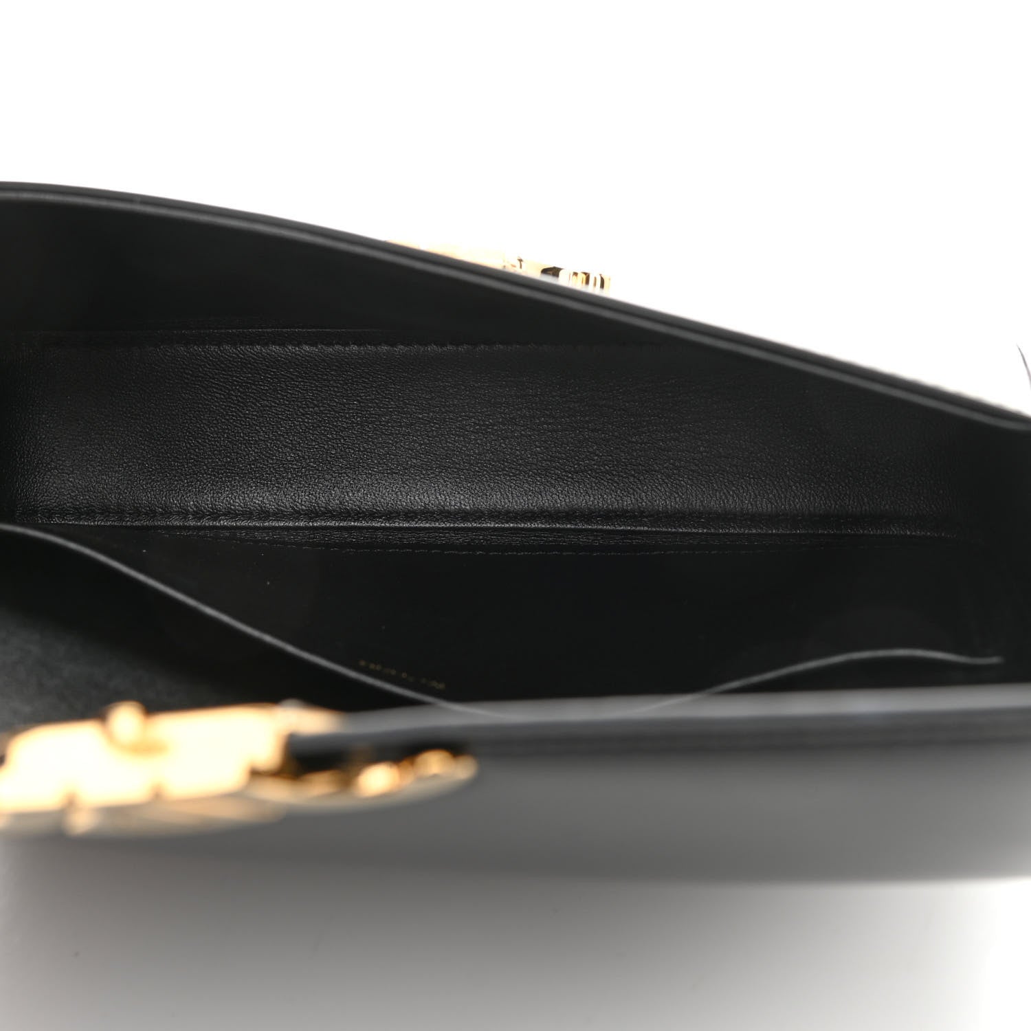 Celine Shiny Calfskin Triomphe Shoulder Bag Black 5 of 9